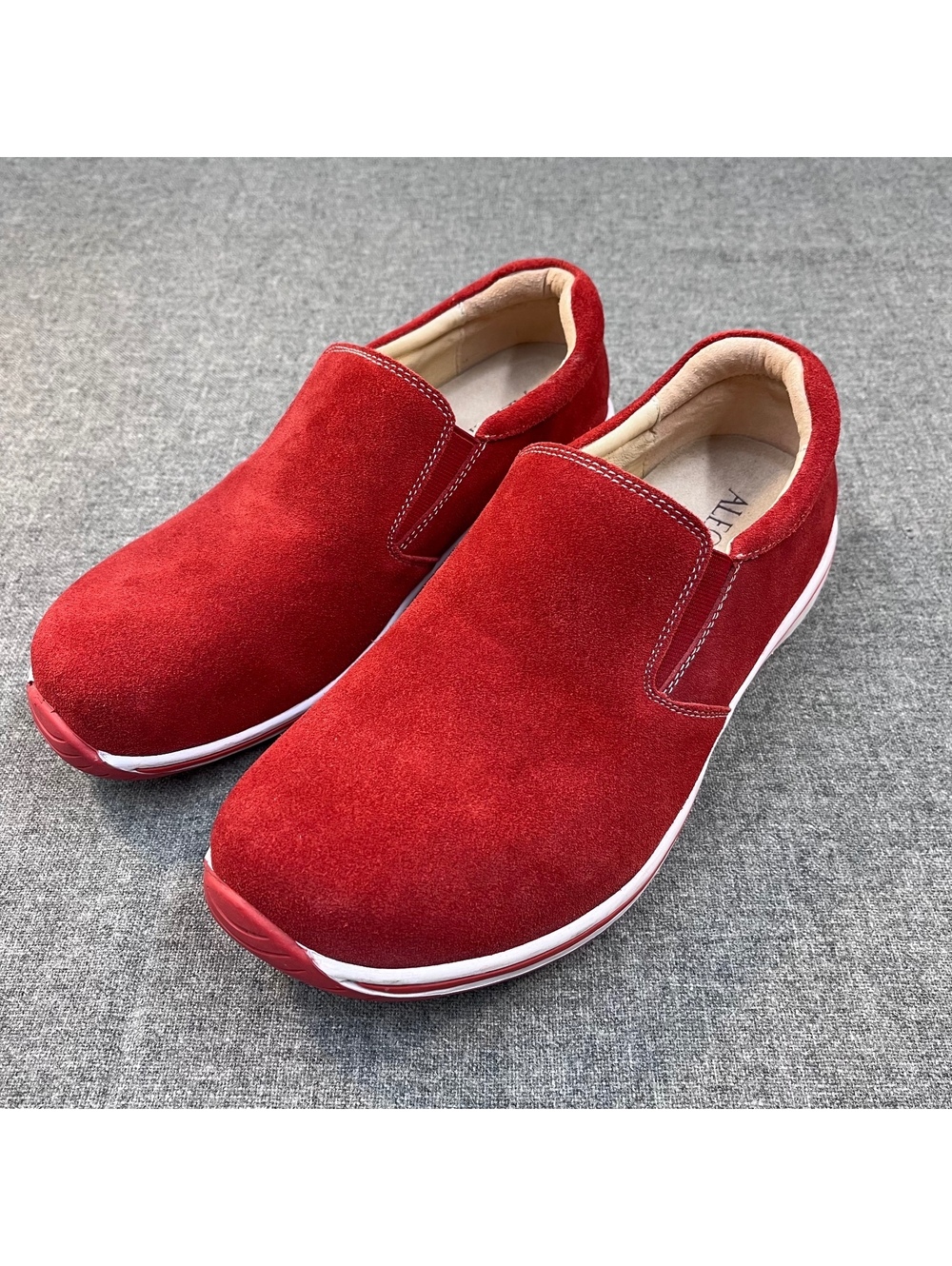Alegria Men's Aaron Red Suede Casual Slip-on Shoes 9.5-10 (43)
